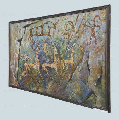 Sarmishsoy petrogliflari ov manzarasi